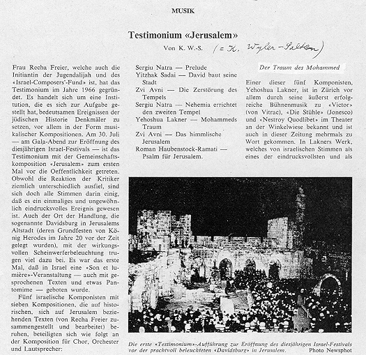 Rezension aus: Das Neue Israel, 1968